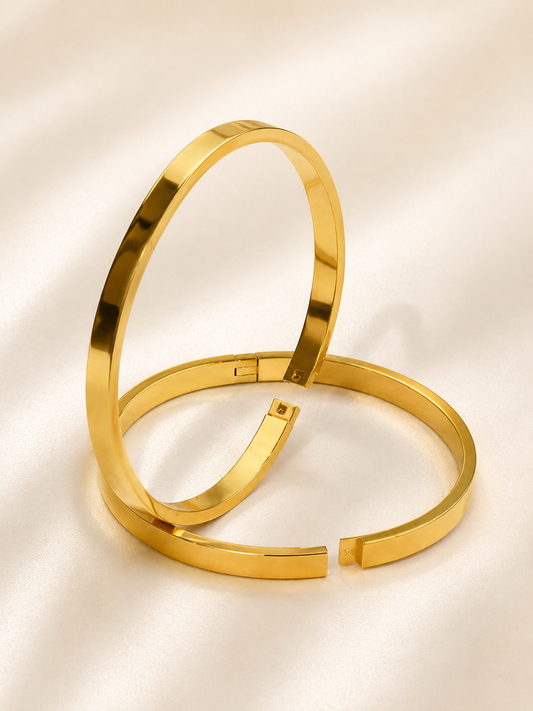 Brazalete Rígido "Éternité" Minimalista - Grande