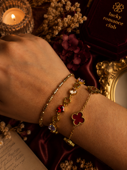 Set de 3 Pulseras "Rouge Amour"