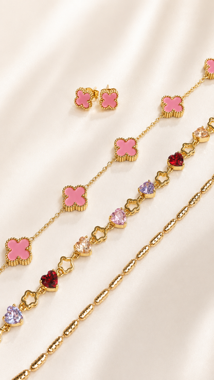Set de 3 Pulseras "Rose Douceur"